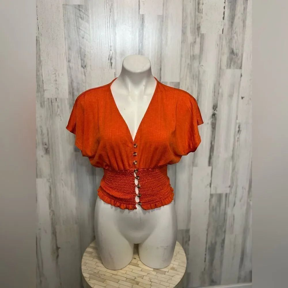 Love j Orange blouse